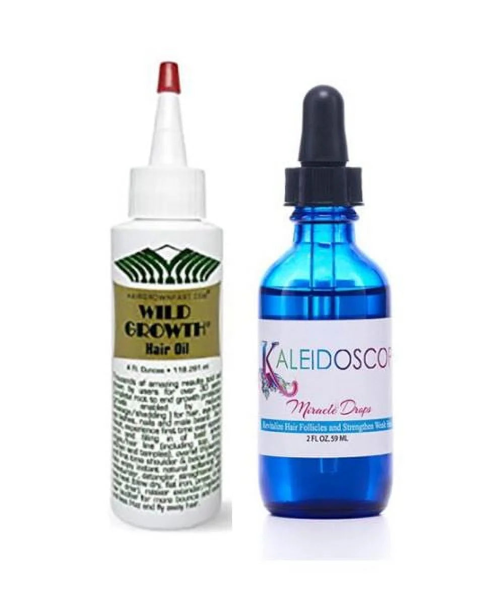 Wild Growth Hair Oil, 4 Oz + Miracle Drop Hair Growth Oil, 2 Oz * BEAUTY TALK LA *