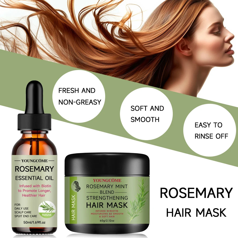 Rosemary Serum Conditioner for Hair Repair Mask Nourish Scalp Treatment Rosemary Essential Oil for Hair Care Shampoo
