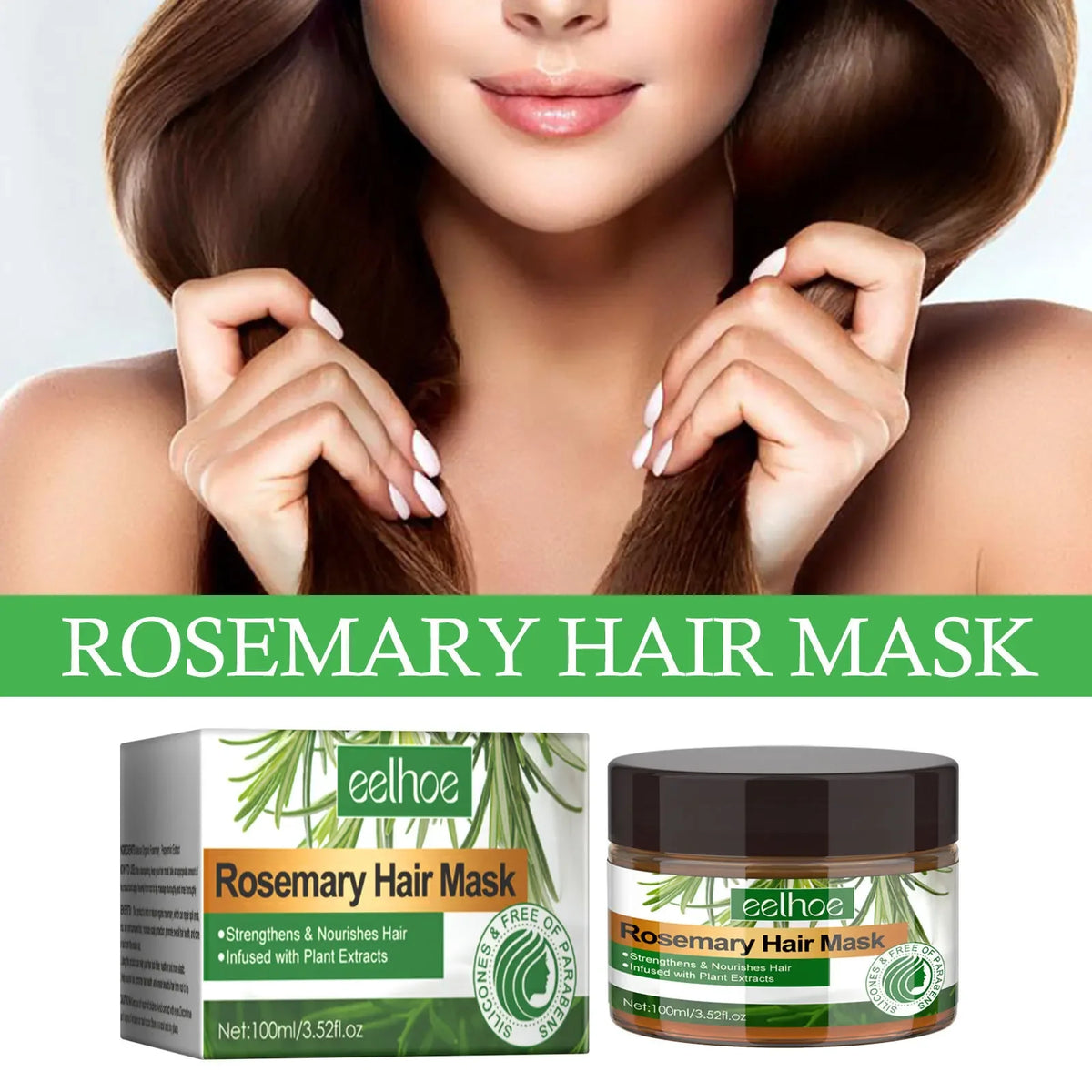 Rosemary Hair Mask anti Hair Loss Prevent Baldness Thicker Repair Damage Scalp Treatment Shiny Soften Nourish Hair Growth Cream
