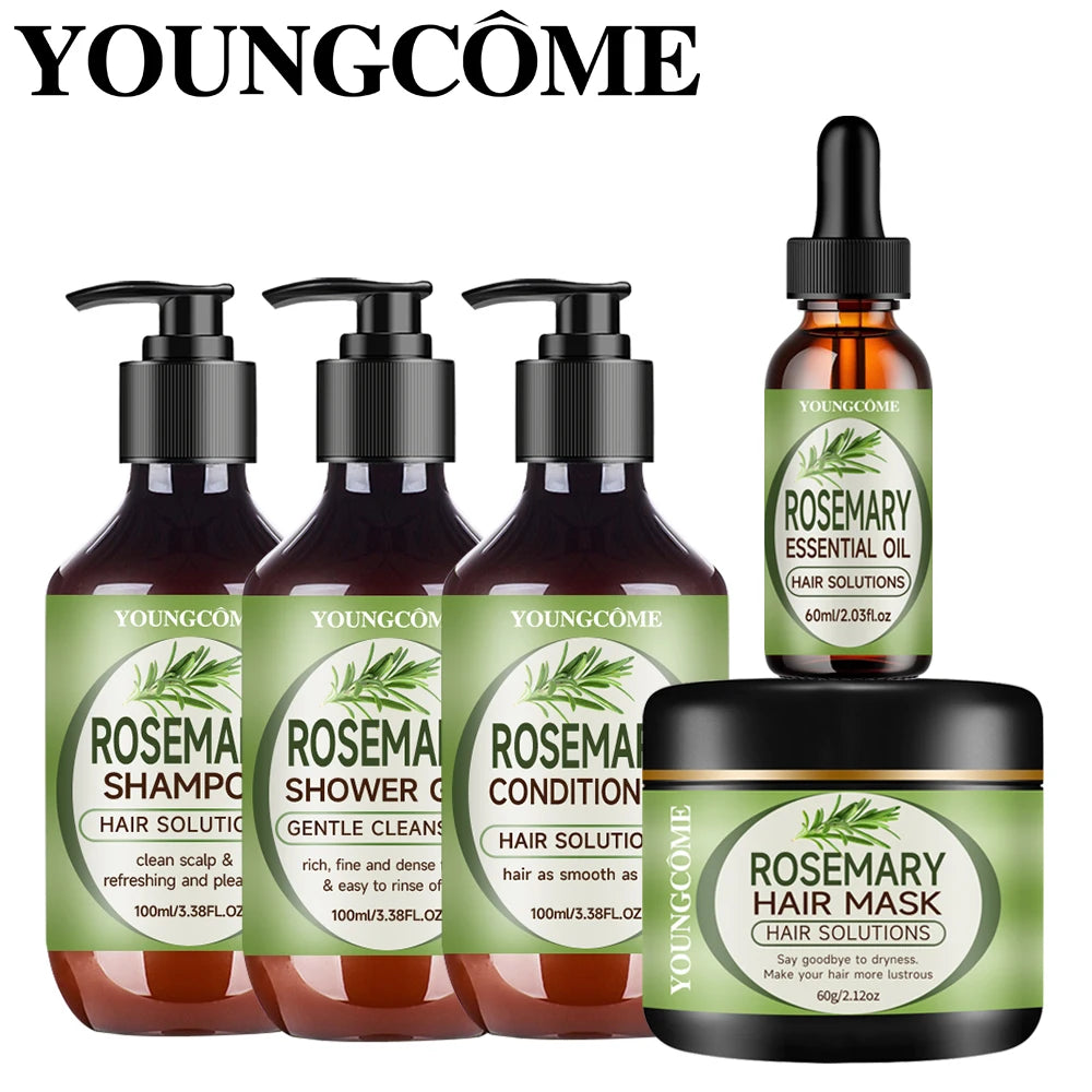 5Pcs Rosemary Dense Hair Set Veganic Lavender Repair Hairs Damage Prevent Hair Loss Smooth Hairs Nourish Hair Care Oil 2025