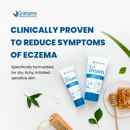 Grahams Natural Eczema Cream 176 Ounce Natural Skin Moisturizer for Itchy Skin