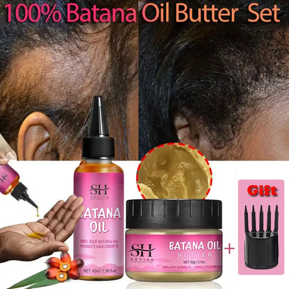 Natural 100% Pure Batana Oil for Hair Growth Butter Hair Mask Traction Alopecia anti Hair Loss Baldness Treatment for Men Women