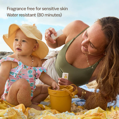 Baby Bum Mineral SPF 50 Sunscreen Stick - Hawaii 104 Act Compliant (Without Octinoxate & Oxybenzone) - UVA/UVB Face and Body Protection - Unscented for Sensitive Skin - Travel Size - 0.45 Oz