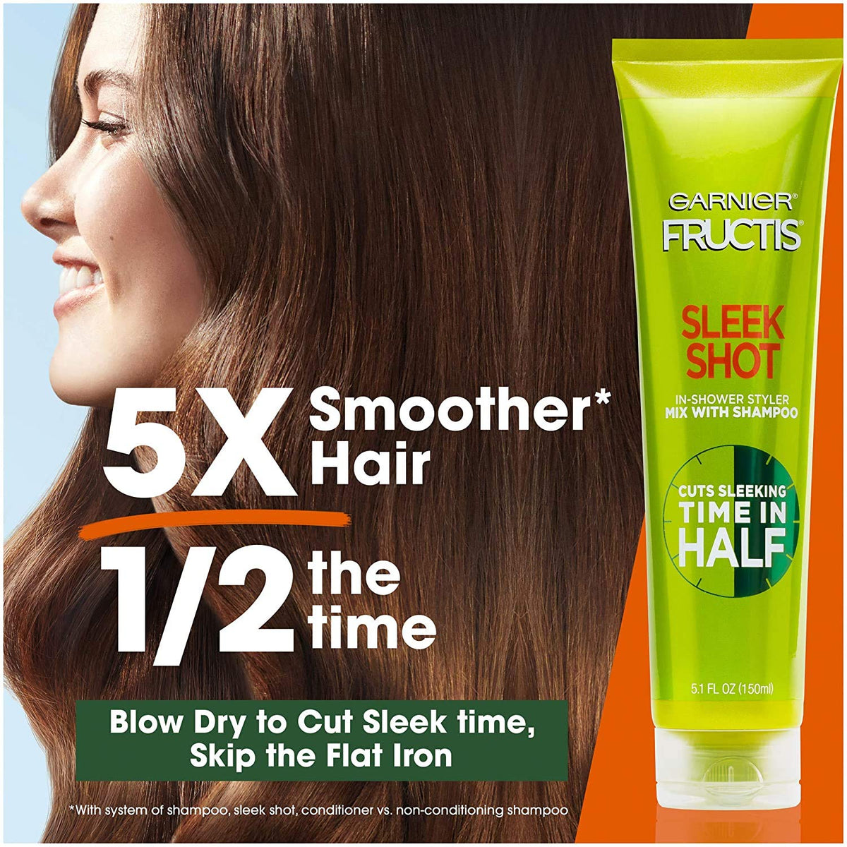 Garnier Hair Care Fructis Sleek Shot In-Shower Styler, 5.1 Fluid Ounce
