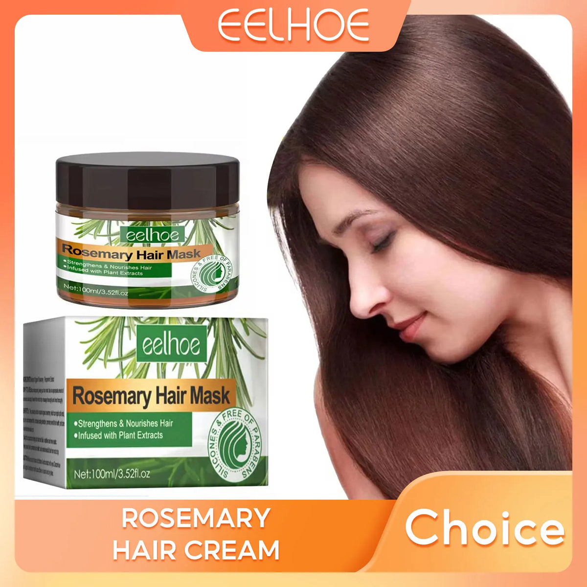 Rosemary Hair Mask anti Hair Loss Prevent Baldness Thicker Repair Damage Scalp Treatment Shiny Soften Nourish Hair Growth Cream
