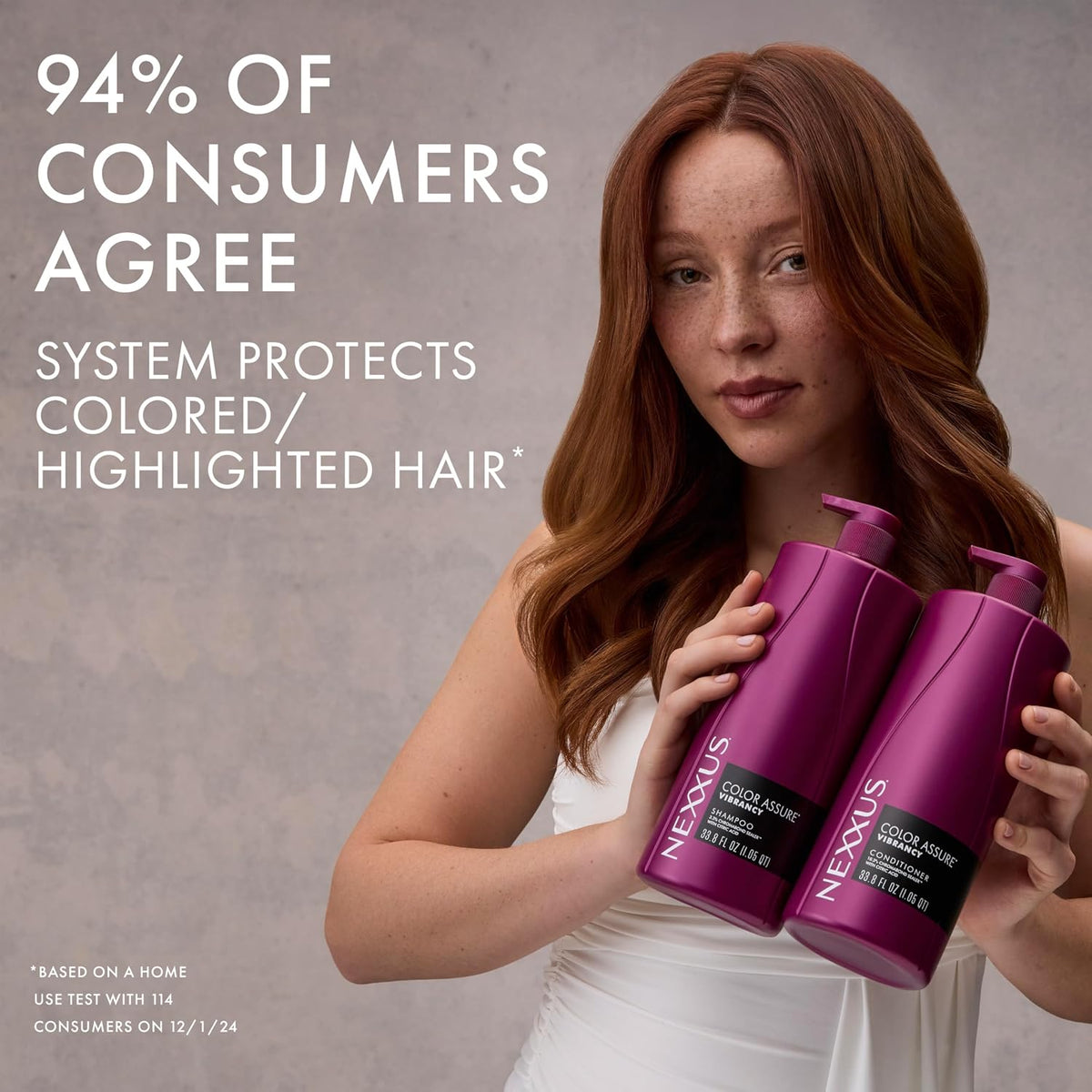 Nexxus Color Assure Vibrancy Conditioner for Color Treated Hair 33.8 Oz | for Frizz-Prone Hair, Helps Hydrate & Moisturize, Shampoo