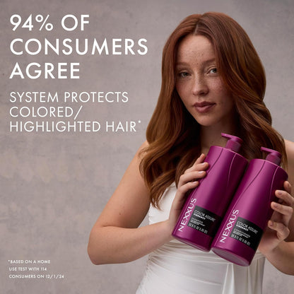 Nexxus Color Assure Vibrancy Conditioner for Color Treated Hair 33.8 Oz | for Frizz-Prone Hair, Helps Hydrate & Moisturize, Shampoo