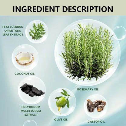 Rosemary Mint Scalp Hair Strengthening Oil,Deep Hydration,Repairs Damage，Enhances Shine，Promotes Growth，Smooths & Detangles