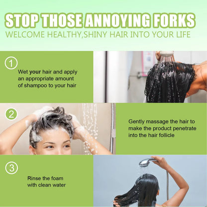 Rosemary Straightening Shampoo Repair Damaged Dry Curl Fluffy Hair Nourishing Refreshing Straightening Shampoo Hair Care