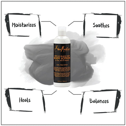 Sheamoisture Soothing Body Lotion for Troubled Skin African Black Soap Lotion with Shea Butter 13 Oz