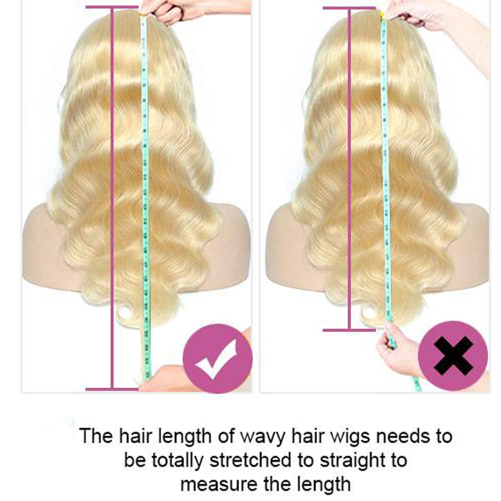 613 Blonde Body Wave Lace Front Wigs Human Hair 13X4 Brazilian Human Hair Wigs for Women 613 Blonde Lace Frontal Wigs Pre Plucked with Baby Hair 200% Density (26 Inch, 613 13X4 Body)
