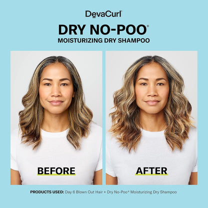 Devacurl Dry No-Poo Moisturizing Dry Shampoo | Non-Drying Formula | Invisible Finish | for All Curly Hair Types