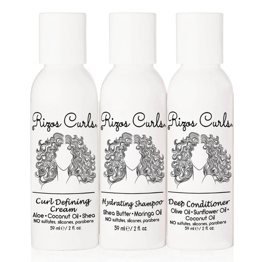 Trio Travel Curl Kit, Includes Travel Hydrating Shampoo, Travel Deep Conditioner, Travel Curl Cream, Gently Cleanse, Hydrate and Style, for All Curl Patterns 2A - 4C, 3 Pack of 2 Oz