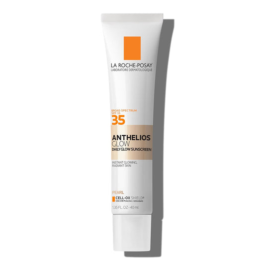 La Roche-Posay Anthelios Glow Tinted Sunscreen for Face with SPF 35, Broad Spectrum Protection, for All Skin Types Including Sensitive Skin, 24Hr Hydration, Lightweight & Fast Absorbing, Glowy Finish