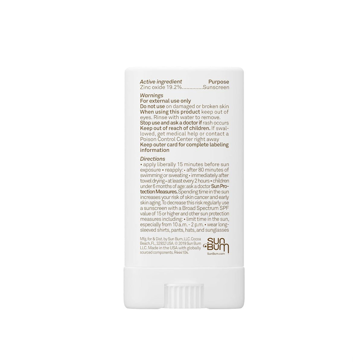 Baby Bum Mineral SPF 50 Sunscreen Stick - Hawaii 104 Act Compliant (Without Octinoxate & Oxybenzone) - UVA/UVB Face and Body Protection - Unscented for Sensitive Skin - Travel Size - 0.45 Oz