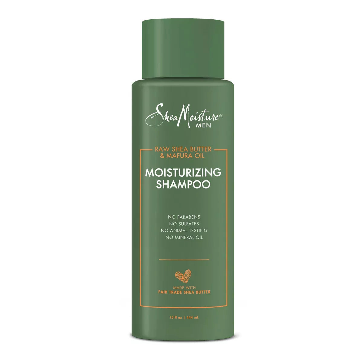 Sheamoisture Men Moisturizing Shampoo - Raw Shea Butter & Mafura Oil - 15 Fl Oz: Textured Hair, Sulfate-Free, Liquid
