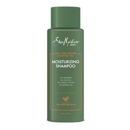 Sheamoisture Men Moisturizing Shampoo - Raw Shea Butter & Mafura Oil - 15 Fl Oz: Textured Hair, Sulfate-Free, Liquid