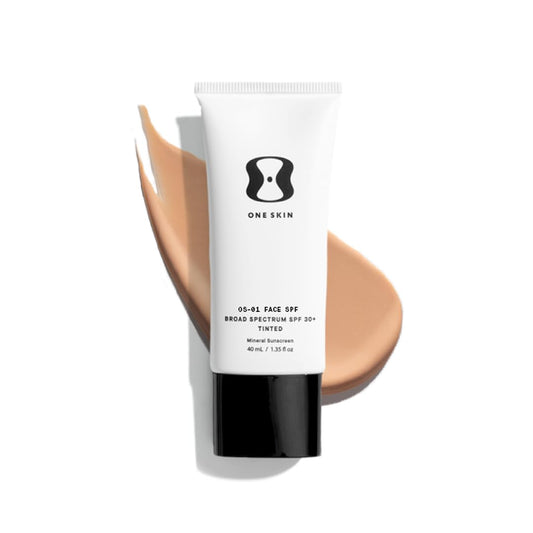 Oneskin Face SPF 30+ | Broad Spectrum Tinted Mineral Sunscreen, 1.35 Fl Oz | OS-01 Peptide Sunscreen Helps Protect against UV Aging. Non-Nano Mineral Filters with Antioxidants for All Skin Types