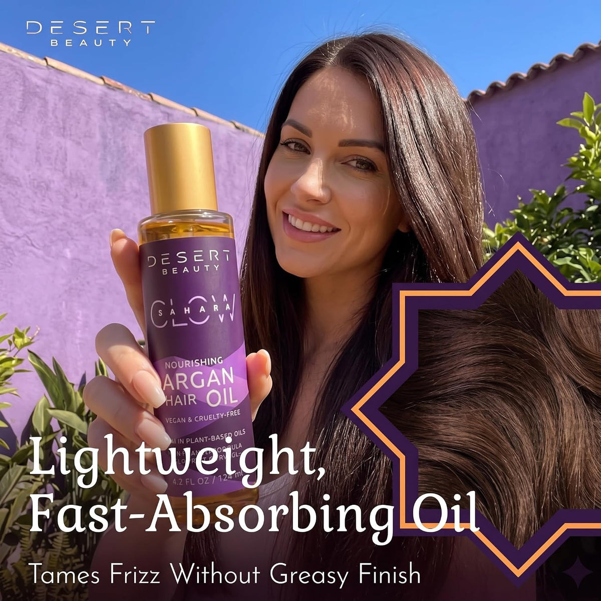 Argan Oil, 4 Oz, Hair Oil Treatment for Dry Damaged Hair, Leave-In Conditioner, Hydrating, Strengthens, Natural, Cruelty Free