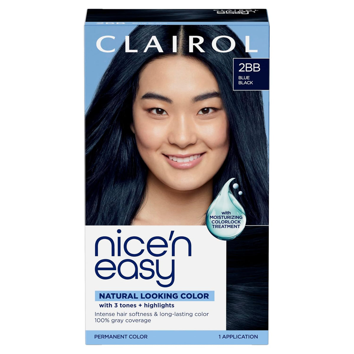 Nice'N Easy Permanent Hair Dye, 2BB Blue Black | Pack of 1