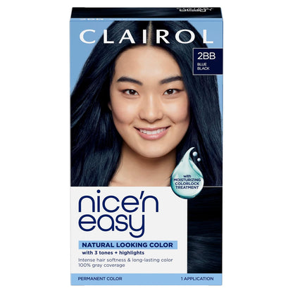 Nice'N Easy Permanent Hair Dye, 2BB Blue Black | Pack of 1