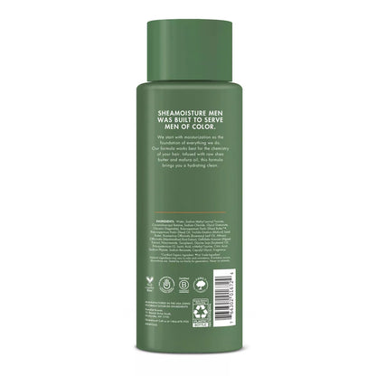 Sheamoisture Men Moisturizing Shampoo - Raw Shea Butter & Mafura Oil - 15 Fl Oz: Textured Hair, Sulfate-Free, Liquid