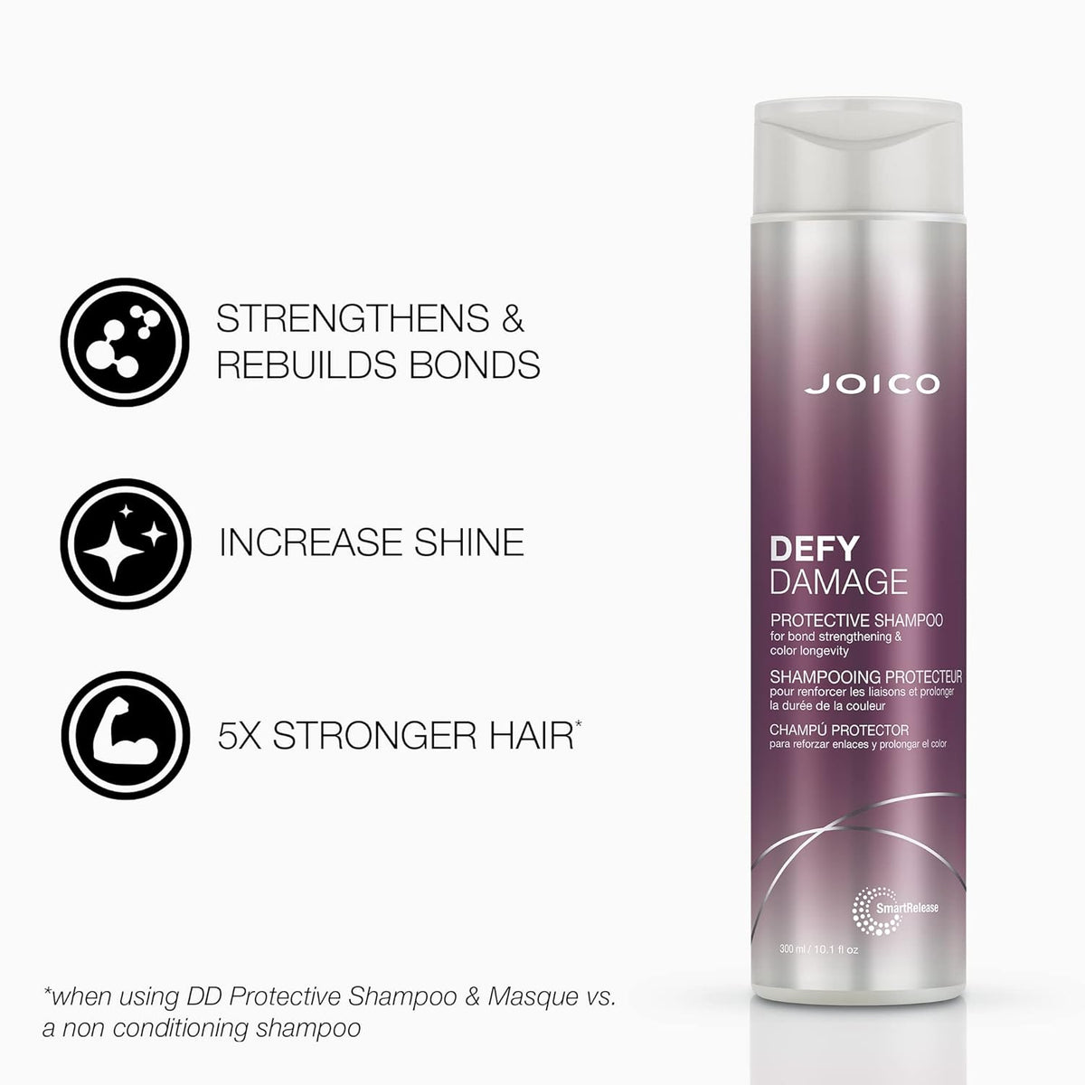 Joico Defy Damage Protective Shampoo & Conditioner Set | for Color-Treated Hair | Strengthen Bonds & Preserve Hair Color | with Moringa Seed Oil & Arginine