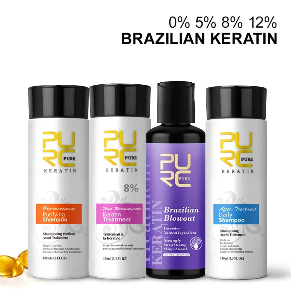 Keratin Treatment Shampoo Conditioner Hair Straightening Products Smoothing Repairing Hair Mask Curly Hair Straighten Care