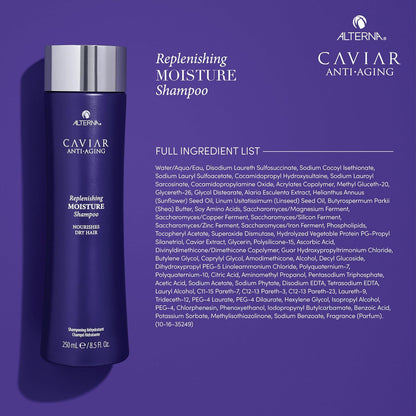 Alterna CAVIAR Anti-Aging Replenishing Moisture Shampoo | for Dry, Brittle Hair | Protects, Restores & Hydrates | Sulfate Free