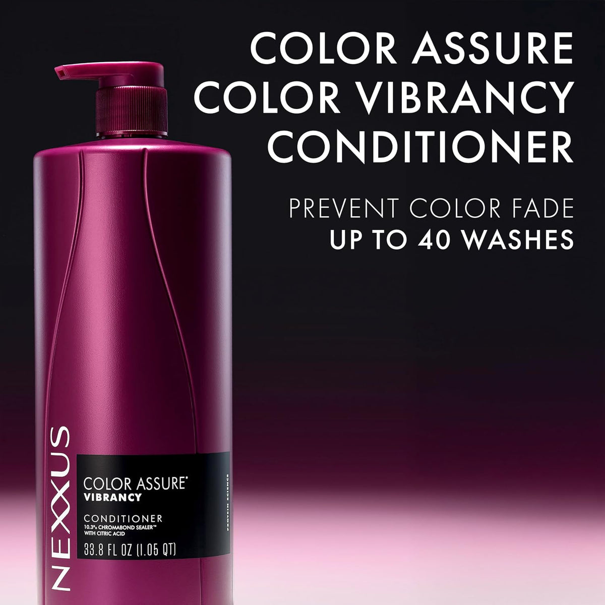 Nexxus Color Assure Vibrancy Conditioner for Color Treated Hair 33.8 Oz | for Frizz-Prone Hair, Helps Hydrate & Moisturize, Shampoo