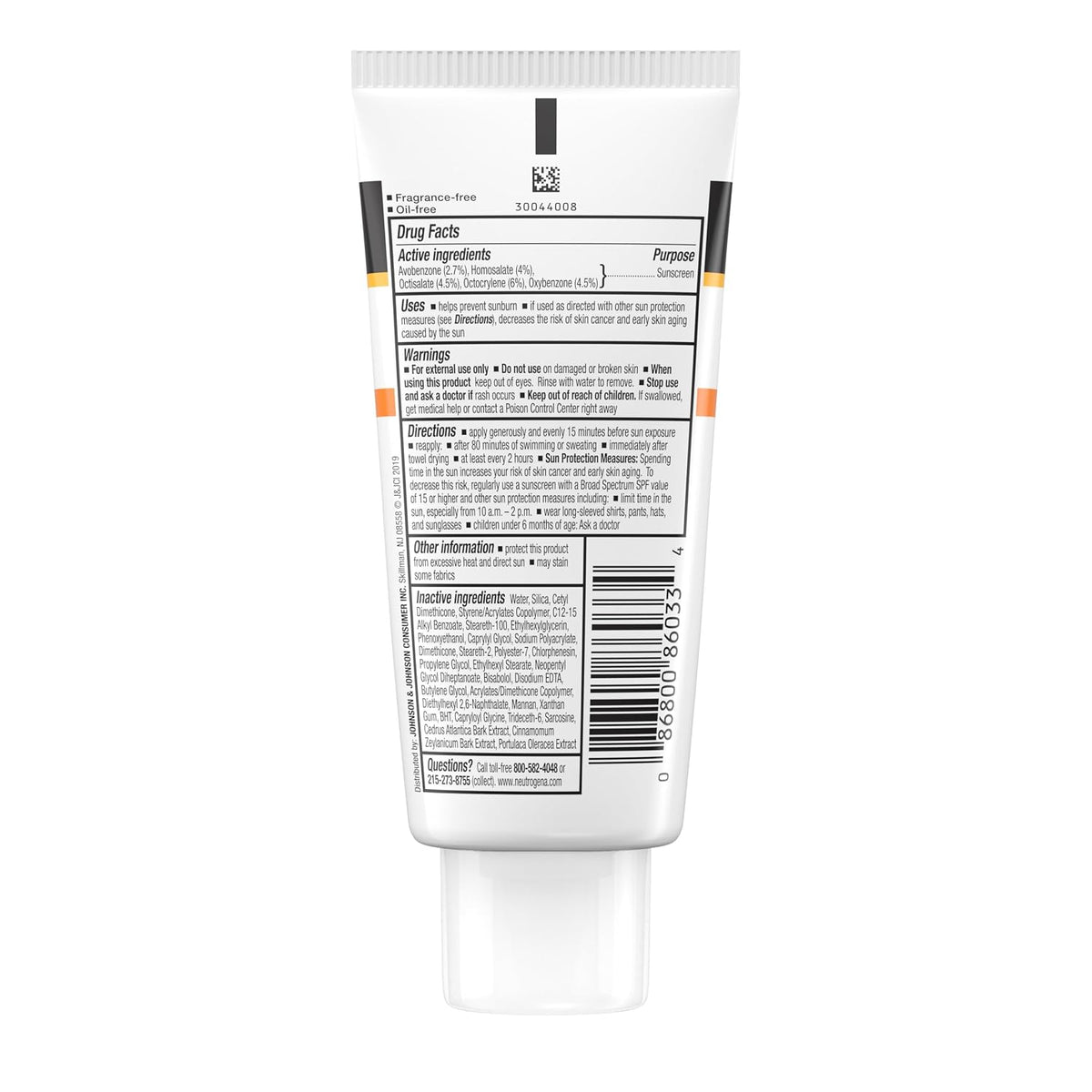 Neutrogena Clear Face Sunscreen Lotion for Acne-Prone Skin, Broad Spectrum SPF 55 Facial Sunscreen for Oily Skin, Oil-, Fragrance- & Oxybenzone-Free Water Resistant Sunscreen, 3 Fl. Oz