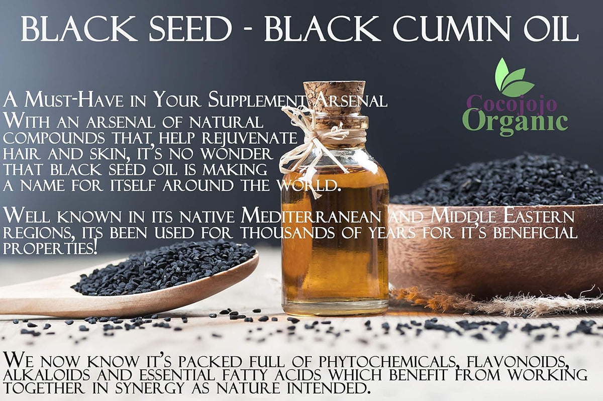 Egyptian Black Seed Oil 32 Oz Pure Natural Black Cumin Seed Oil Unrefined Cold Pressed Extra Virgin - Moisturizing, Soothing, Hydrating, & Nourishing for Hair Skin Body