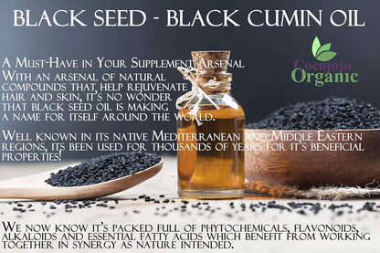 Egyptian Black Seed Oil 32 Oz Pure Natural Black Cumin Seed Oil Unrefined Cold Pressed Extra Virgin - Moisturizing, Soothing, Hydrating, & Nourishing for Hair Skin Body