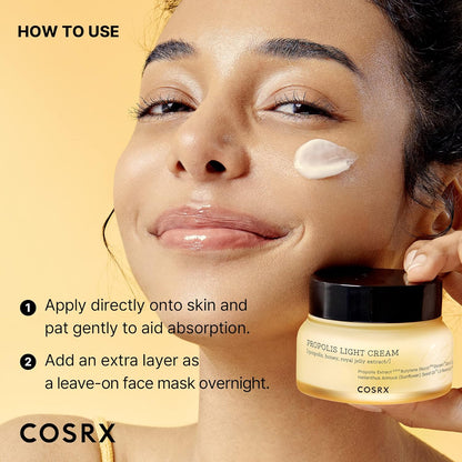 64% Propolis Honey Lightweight Cream, Instant Golden Glow,2.19 Fl.Oz | Hydrating Day, Night Moisturizer, Nourishing Care for Dull, Dry Skin, Non-Sticky Finish, Korean Skin Care