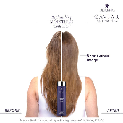 Alterna CAVIAR Anti-Aging Replenishing Moisture Shampoo | for Dry, Brittle Hair | Protects, Restores & Hydrates | Sulfate Free