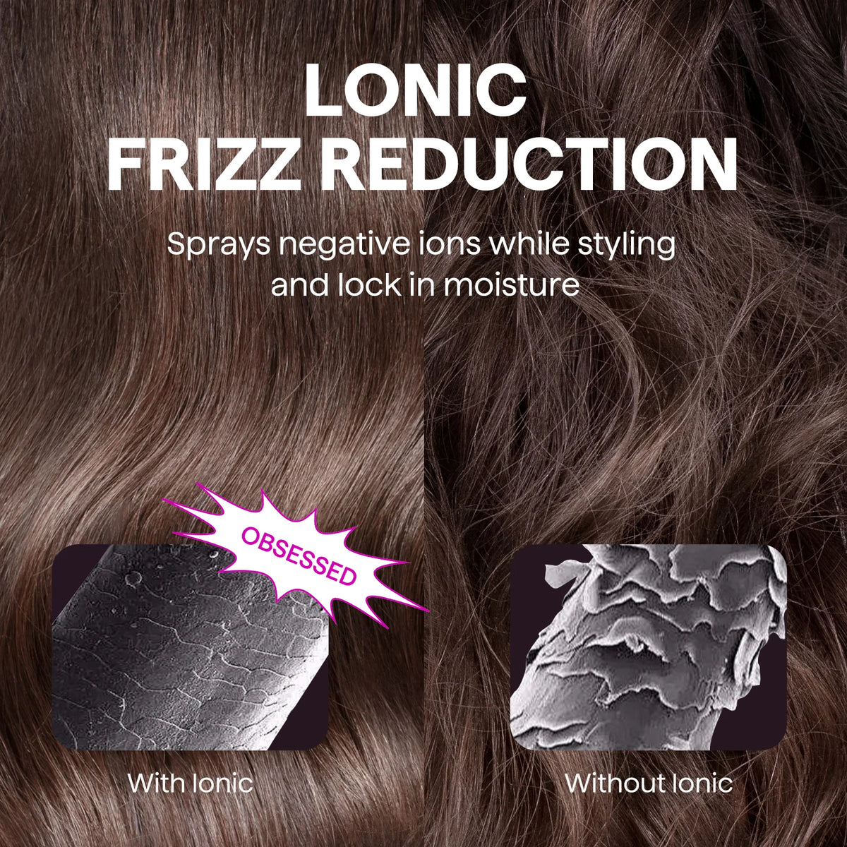 Thermal Brush for Blowout Look, 1 1/2 Inch Ionic Heated Nylon Brush Get Natural Curls, Pink