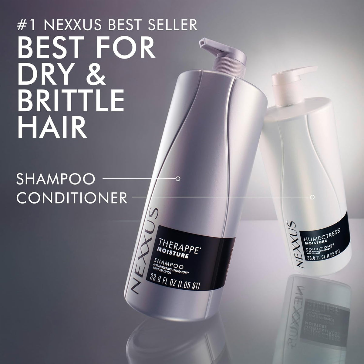Nexxus Humectress Conditioner for Ultimate Moisture 33.8 Oz | Hydrating for Dry Hair, 72H Moisture System, Controls Frizz, Moisturizing for Softness & Shine