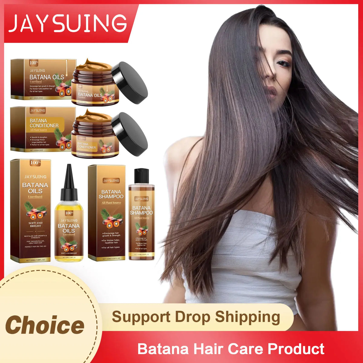 Hair Care Product Batana Oil Shampoo Conditioner Repair Split Ends Frizzy Damage Moisturize Smooth Shiny Keratin Hair Mask Serum