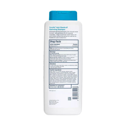 Cerave Anti-Dandruff Scalp Care Shampoo - 12 Fl Oz: No Fragrance Added, Hypoallergenic, Paraben-Free, Contains Hyaluronic Acid