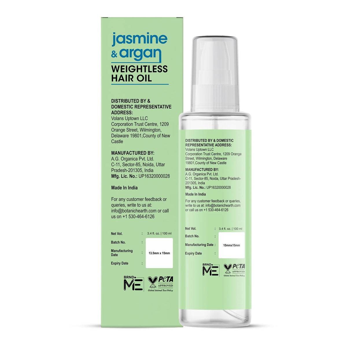 Argan & Jasmine Weightless Hair Oil, 3.4 Fl Oz | with Argan Oil & Jasmine Oil | Lightweight Non-Greasy Formula | Frizz Control, Smooth Shine & Soft Hair | for Dry, Frizzy & Fine Hair