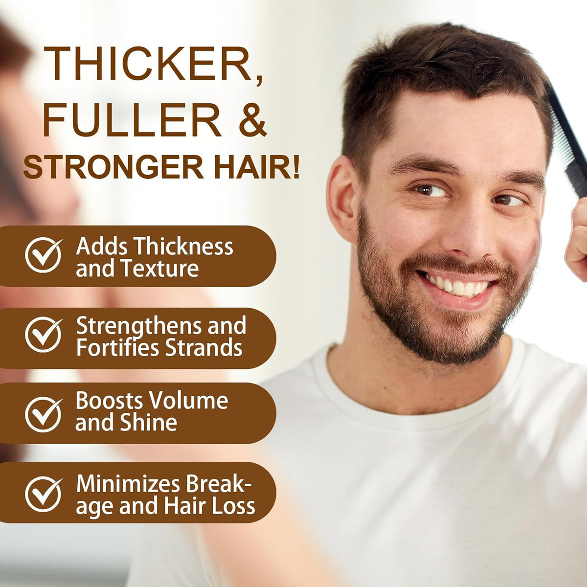 Caffeine Shampoos, Caffeine Shampoo Cleanses the Scalp to Promote Natural Hair Growth Men'S Natural Hair Growth Shampoo and Scalp Tonic for Thinning Hair