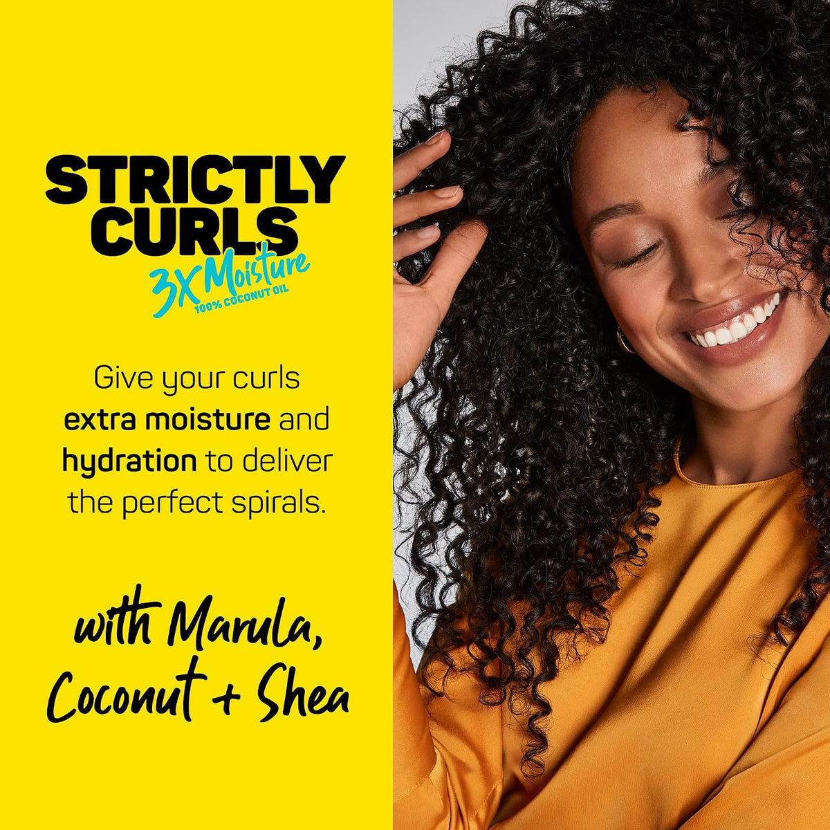 Strictlycurls 3X Moisture Curly Hair Shampoo & Conditioner Set | Frizz Taming Curl Defining & Moisturizing Shampoo & Conditioner - Shea Butter & Coconut for Dry Damaged Hair - Sulfate Free