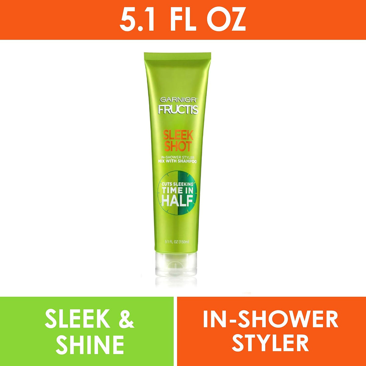 Garnier Hair Care Fructis Sleek Shot In-Shower Styler, 5.1 Fluid Ounce