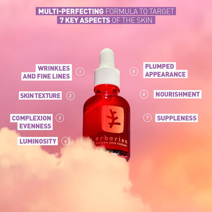 Erborian Multi-Perfecting Night Serum, Oil & Milky Formula, Korean Skincare