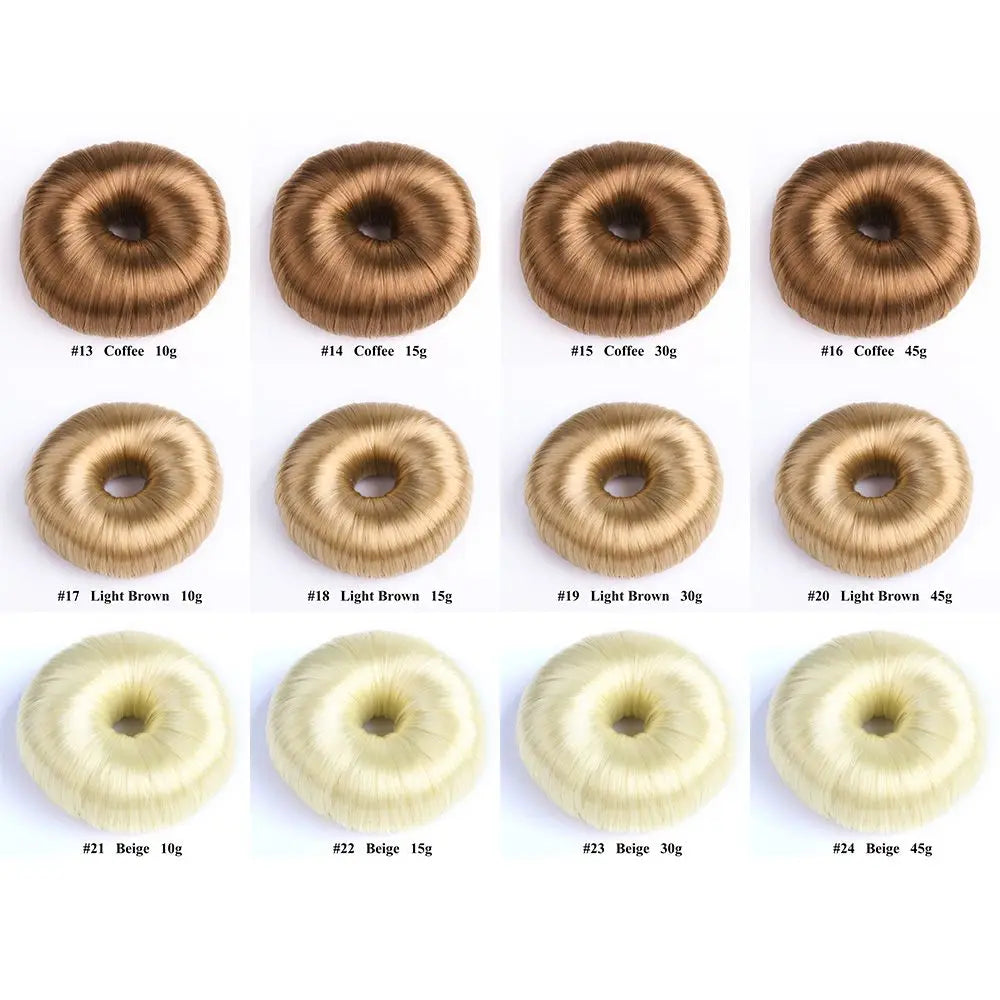Fashion Elegant Black Hair Wig Hair Clip Brown Hair Styling Tools Hair Donut Shaper Bun Maker Hair Ring DIY