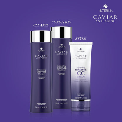 Alterna CAVIAR Anti-Aging Replenishing Moisture Shampoo | for Dry, Brittle Hair | Protects, Restores & Hydrates | Sulfate Free