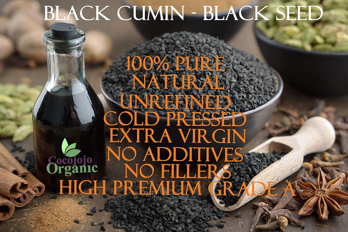 Egyptian Black Seed Oil 32 Oz Pure Natural Black Cumin Seed Oil Unrefined Cold Pressed Extra Virgin - Moisturizing, Soothing, Hydrating, & Nourishing for Hair Skin Body