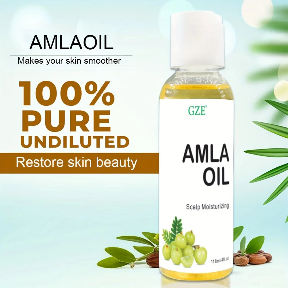 Amla Hair Oil for Healthy Hair Shine and Moisturized Scalp, Indian Hair Oil for Men and Women, Bio Oil for Hair
