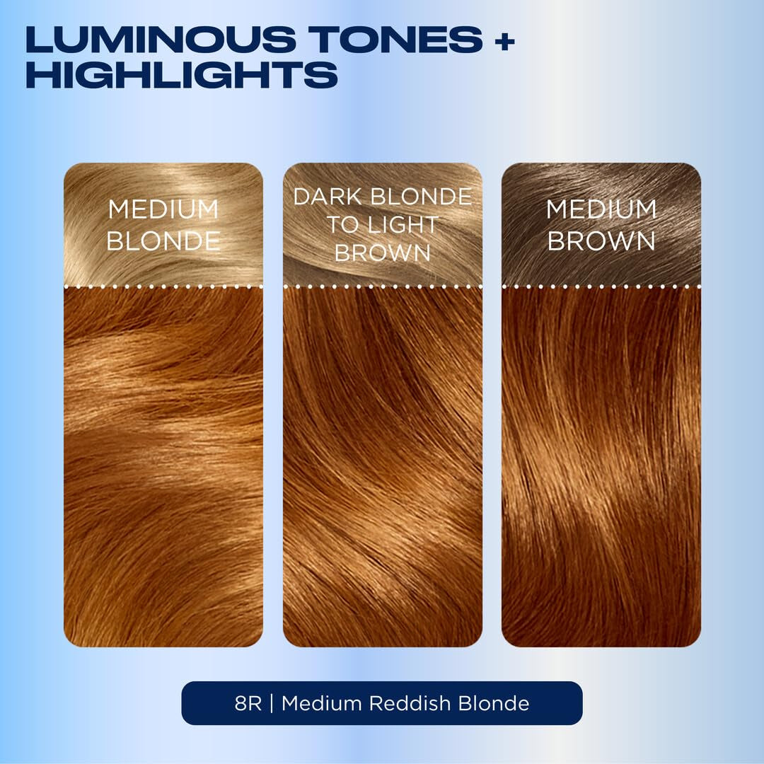 Nice'N Easy Permanent Hair Dye, 8R Medium Reddish Blonde | 1 Pack
