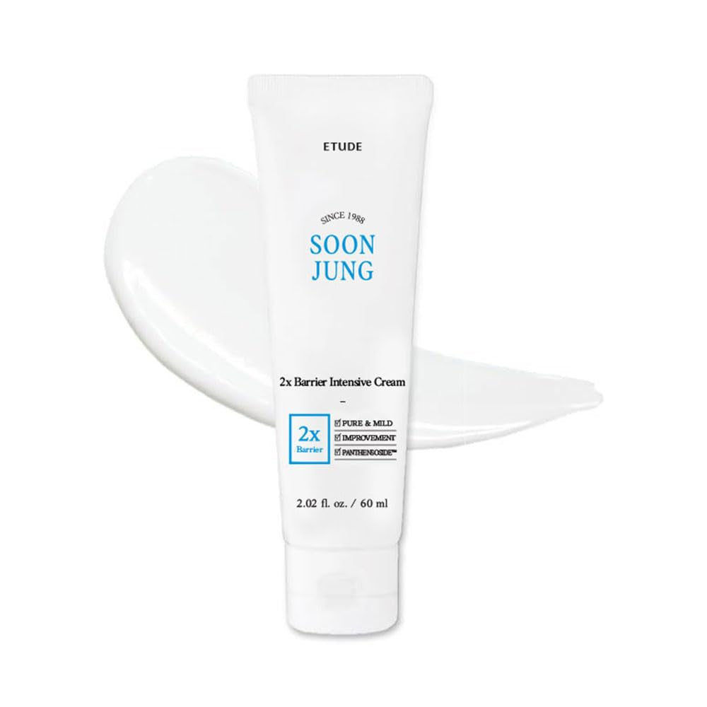 Soonjung 2X Barrier Repair Cream for Sensitive Skin, 2.02 Fl Oz | Rich Face Cream with Panthenol and Madecassoside Helps Soothe Sensitive Skin and Support Its Moisture Barrier.